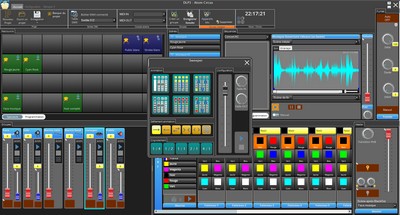 Application de pilotage des éclairages de scène et effets sonores. Utilisation en concert et théâtre.<br>Pilotage des éclairages par interface USB/DMX.<br>Réalisée avec Windev pour "Ateliers du Zèbre", "Atom Circus", ATGM.